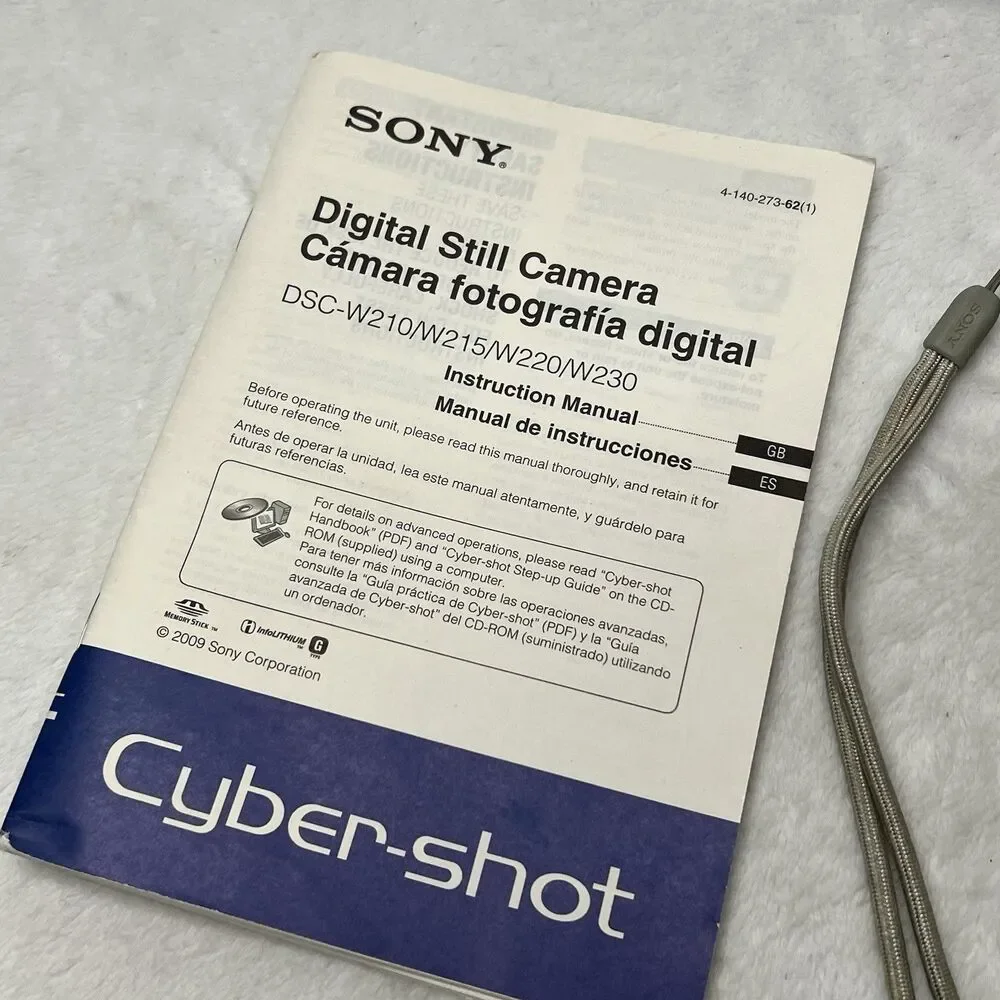 SONY Cybershot DSC-W230 12.1MP Black Digital Camera Extras Powers On For Parts
